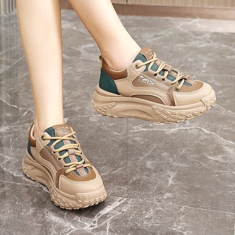 Damen Sportliche Sneakers mit dämpfendem Sohlenprofil und atmungsaktiver Mesh-Oberfläche EB
