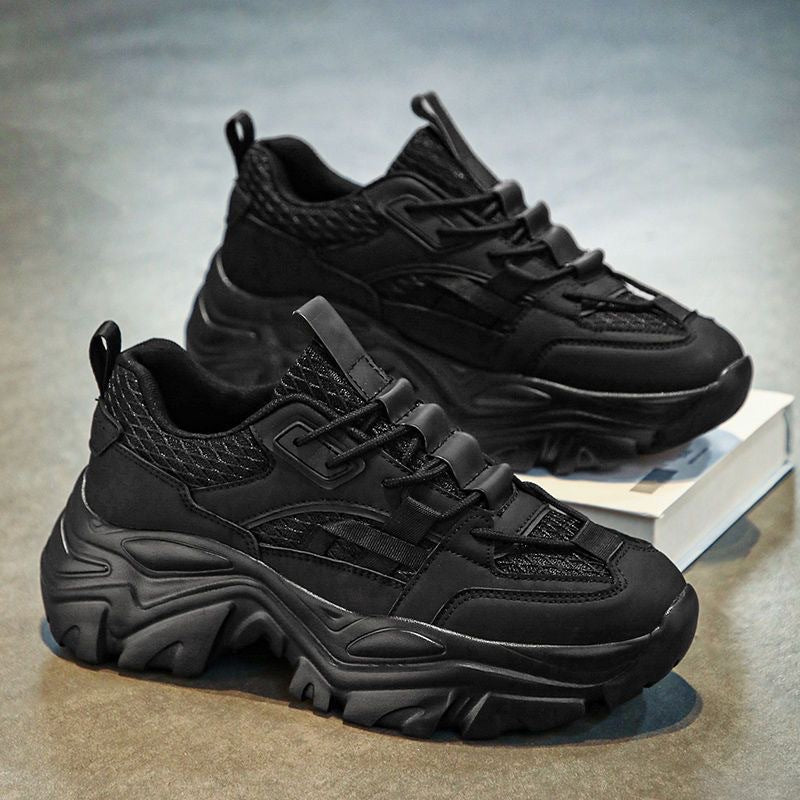 Damen Sportliche Chunky Sneaker mit atmungsaktiver Materialstruktur und rutschfester Gummisohle EB