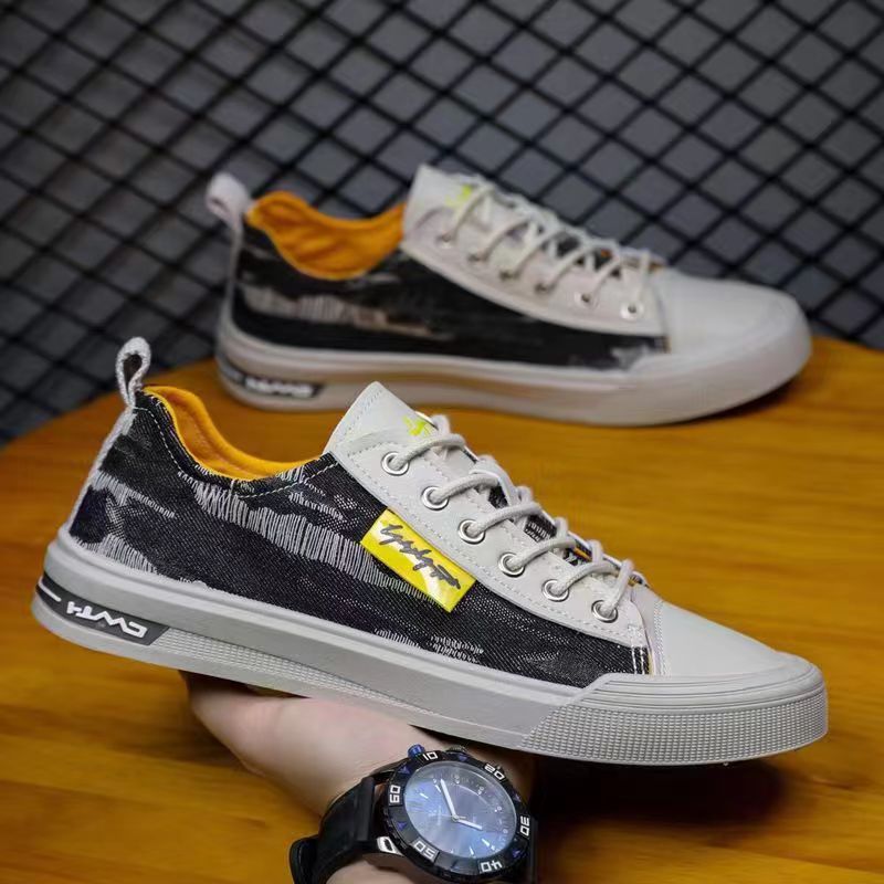 Damen Sportliche Canvas-Sneaker mit atmungsaktiver Zehenkappe und flexibler Laufsohle EB