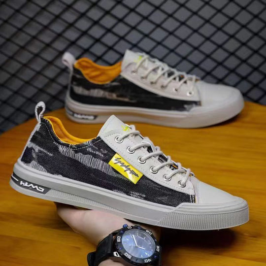 Damen Sportliche Canvas-Sneaker mit atmungsaktiver Zehenkappe und flexibler Laufsohle EB