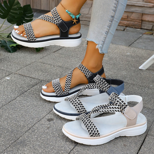 Damen Komfortable Freizeitsandalen mit atmungsaktiven Riemen EB