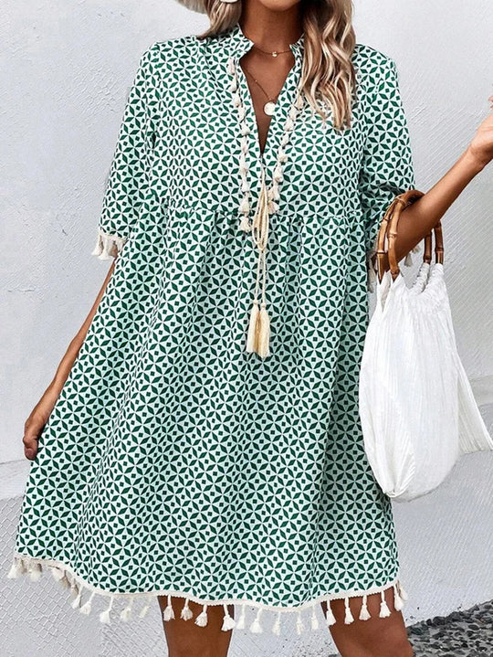 Damen Sommerkleid mit modischem Muster EB