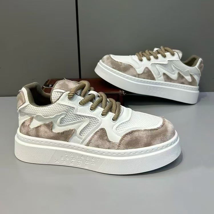 Damen bequeme Chunky Sneakers mit sportlichem Design und dämpfender Sohle EB