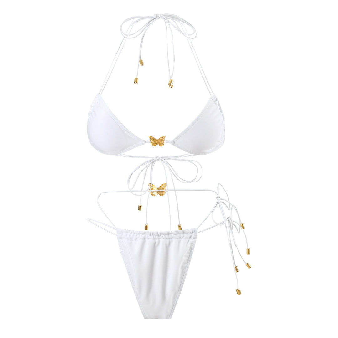 Damen Triangel-Bikini mit zarten Schmetterlingsakzenten EB