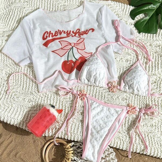 Damen Crop-Top und Bikinis Höschen EB