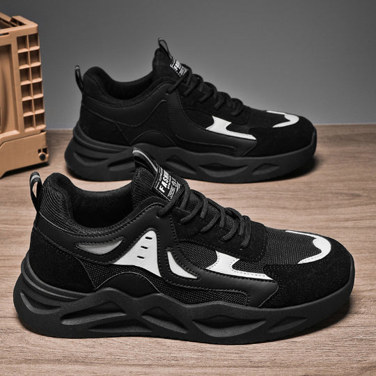 Damen Sportliche Sneakers mit atmungsaktiver Oberflächenstruktur und robustem Sohlenprofil EB