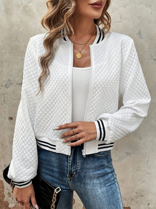 Damen leichte Steppjacke mit Sportstreifen EB