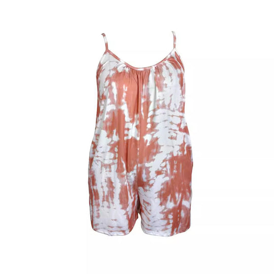 Damen Sommerlicher Jumpsuit mit verstellbaren Trägern und praktischen Taschen EB
