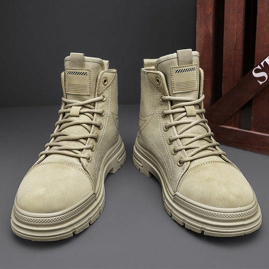 Damen Hohe Sneaker mit robustem Canvas-Obermaterial und rutschfester Sohle EB