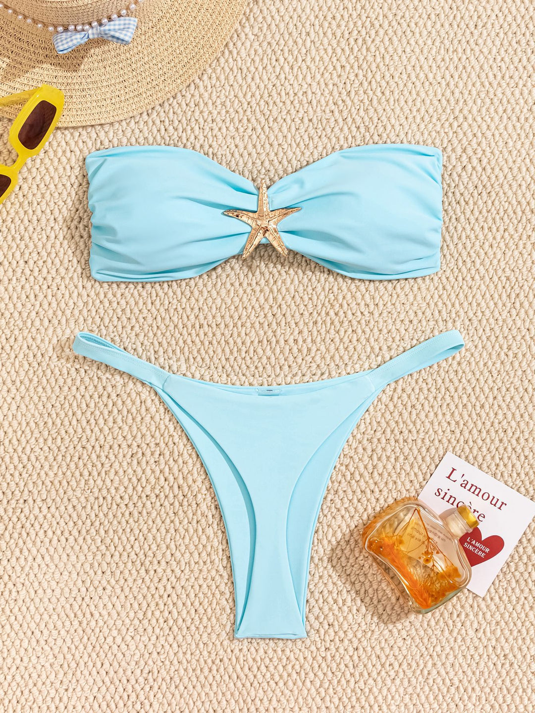 Damen Bandeau-Bikini mit elegantem Verschluss und modischem Design EB