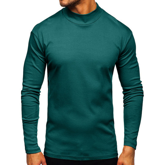 Herren Langarmshirt mit Stehkragen aus hochwertigem Material EB