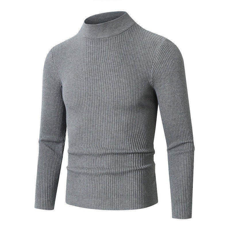 Herren Rollkragenpullover aus hochwertiger Rippenstruktur R&B