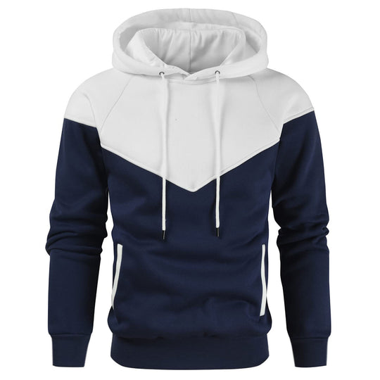 Herren modischer Kapuzenpullover mit geometrischem Farbspiel EB