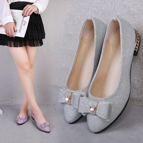 Damen Ballerinas mit dekorativem Schleifen-Design EB