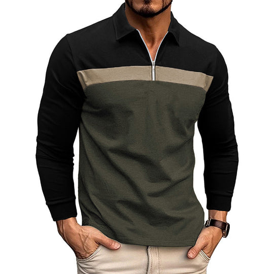 Herren Sportliches Langarmshirt mit Reißverschluss EB