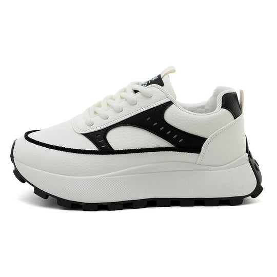 Damen Plattform-Sneaker mit modischem Obermaterial und rutschfester Sohle EB