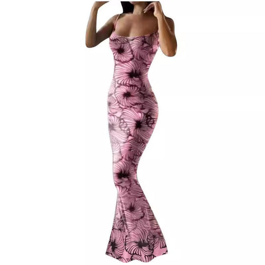 Damen Elegantes Maxikleid mit floralem Print EB