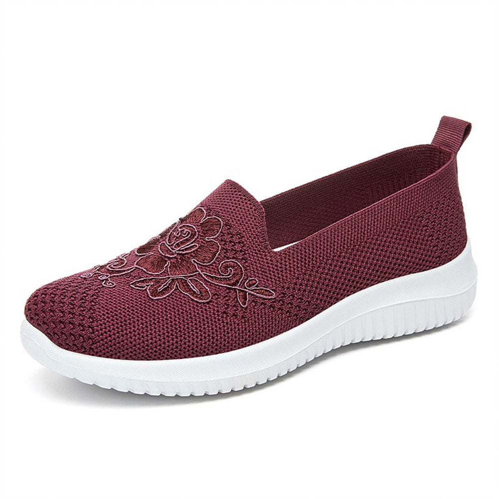 Damen Slip-On Sneakers mit floralen Details EB