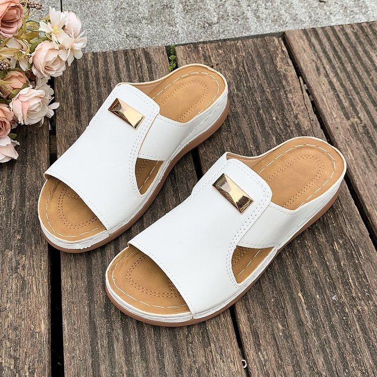 Damen Modische Slipper mit elegantem Riemendetail EB
