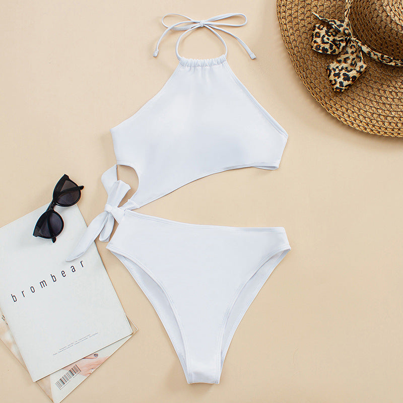 Damen Einteiliger Badeanzug mit asymmetrischem Schnitt und eleganten Details EB