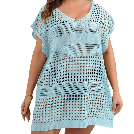 Damen luftiger Strandsarong mit durchbrochenem Muster EB