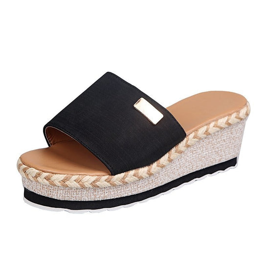 Damen Komfortable Keil-Sandalen EB