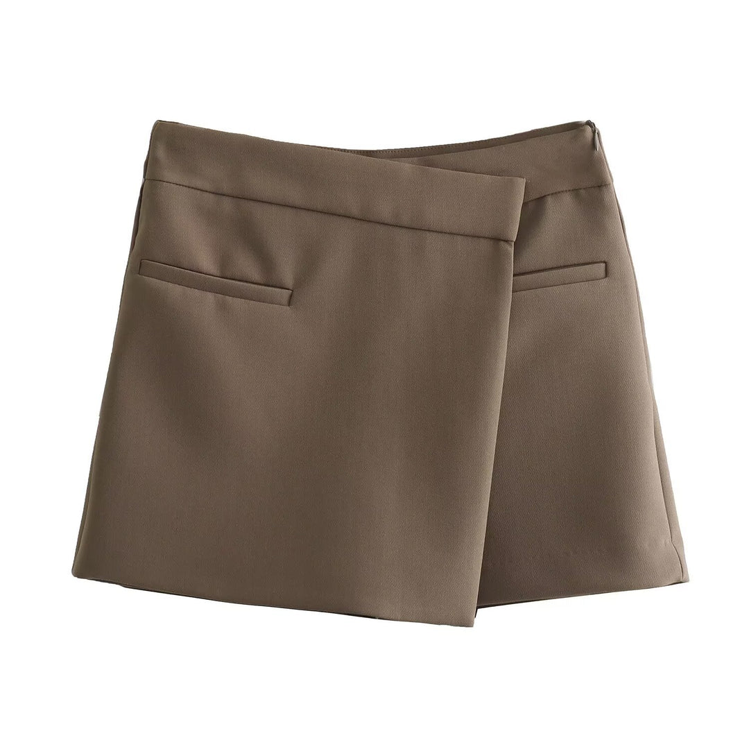 Damen eleganter Minirock mit subtilen Taschen und tailliertem Schnitt EB