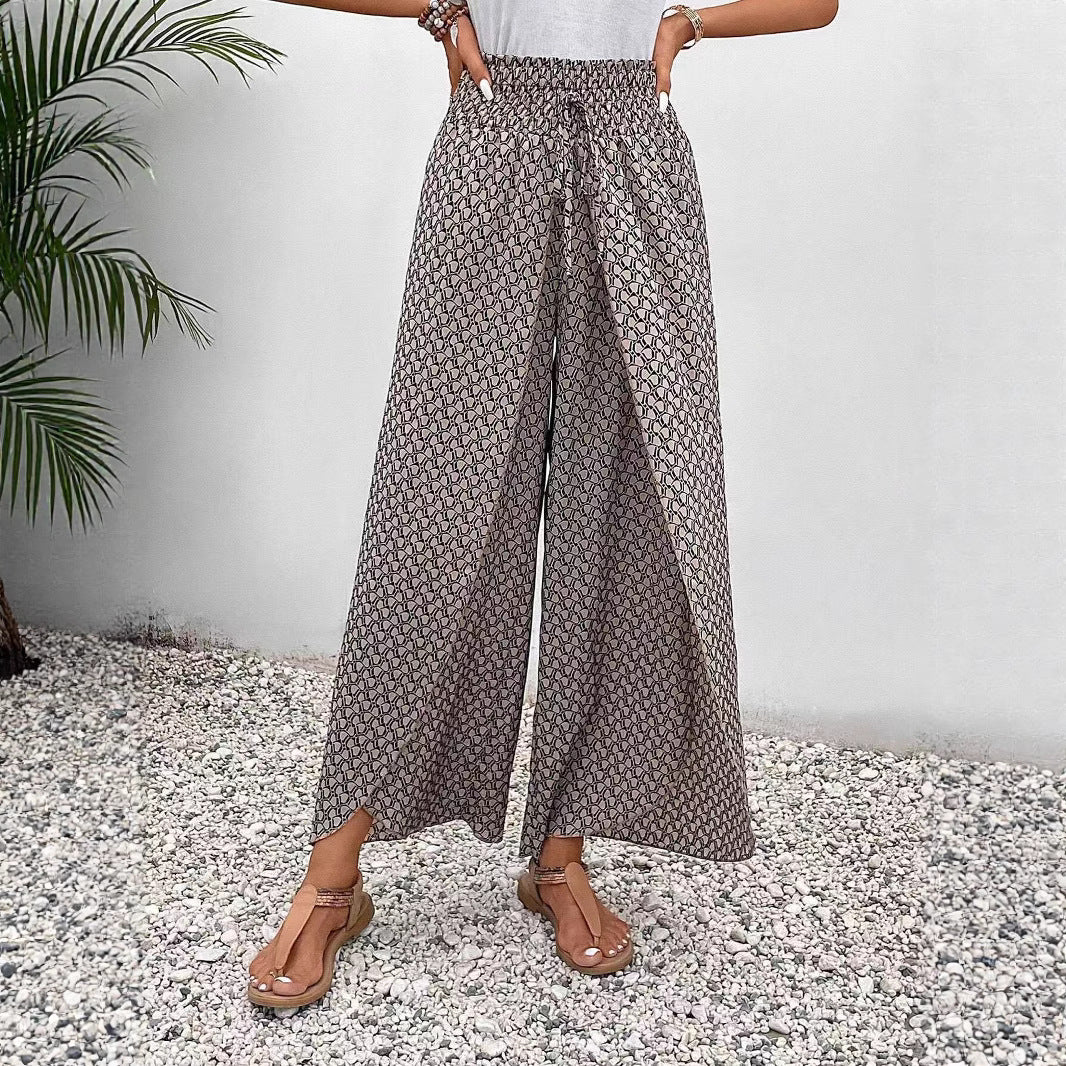 Damen Maxirock mit floralem Design und seitlichem Schlitz EB
