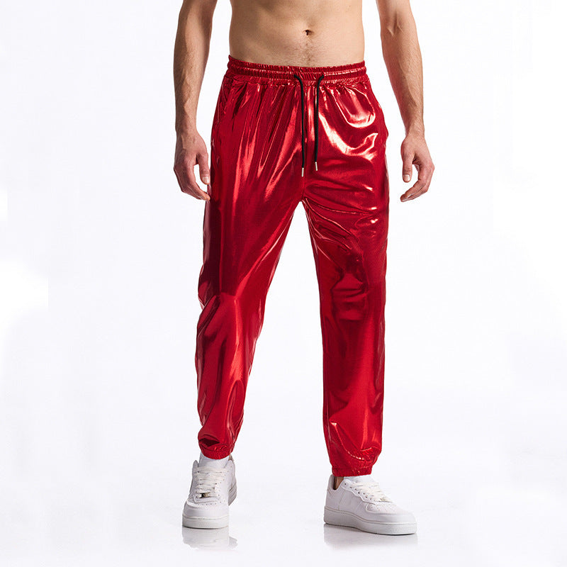 Herren glänzende Sporthose im modernen Schnitt mit elastischem Bund EB