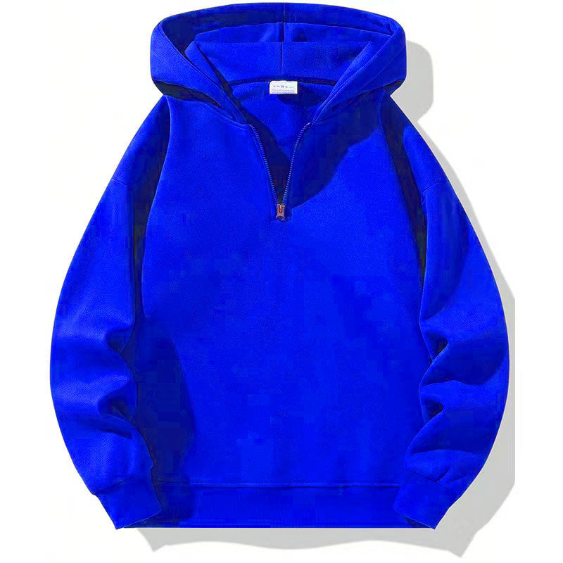 Herren sportlicher Kapuzenpullover mit halbem Reißverschluss EB