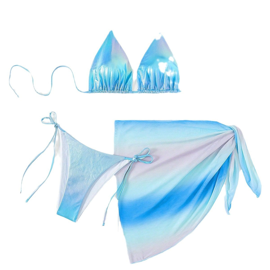 Damen Triangel-Bikini mit verspieltem Wickelrock EB