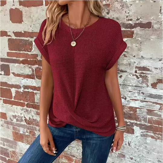 Damen U-Boat Schnitt T-Shirt mit lässigem Look EB
