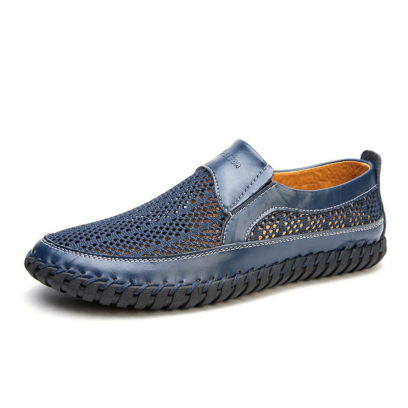 Damen Atmungsaktive Slipper aus weichem Leder mit flexiblem SohlenDesign EB