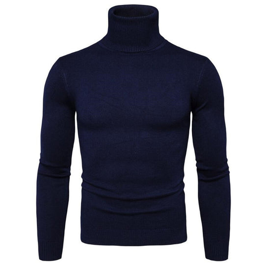 Herren eleganter Rollkragenpullover aus feiner Merinowolle EB