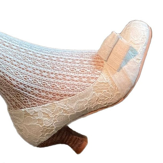 Damen Ballerinas mit zarten Spitzenakzenten und süßem Schleifendetail EB