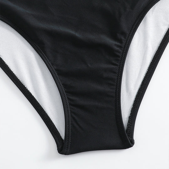 Damen Einteiler Badeanzug mit modischem Wickeldesign und figurformender Wirkung EB