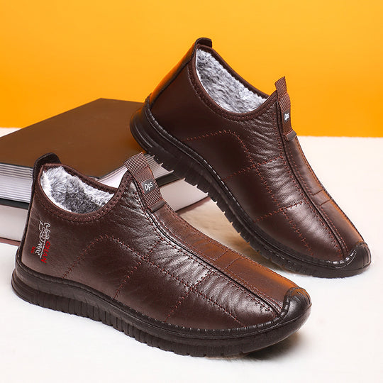 Damen Bequeme und warme Halbschuhe mit Kunstfellfutter EB