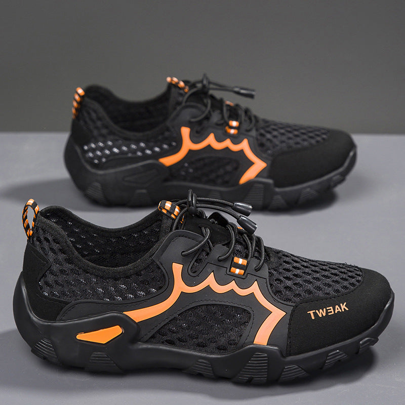 Damen Multifunktionale Mesh-Sneaker mit elastischem Schnürsystem und rutschfester Sohle EB