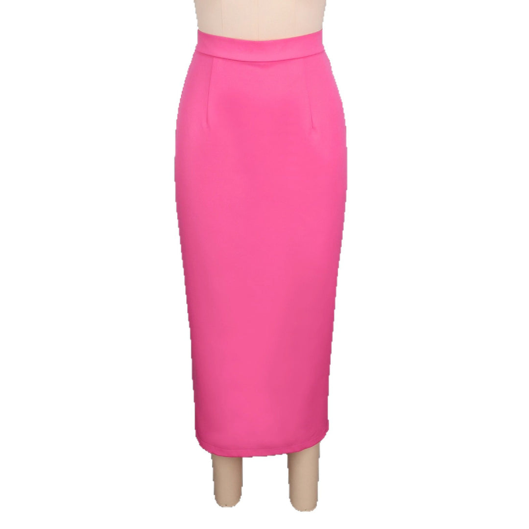 Damen eleganter Bleistiftrock mit hohem Bund und Taschendetails EB