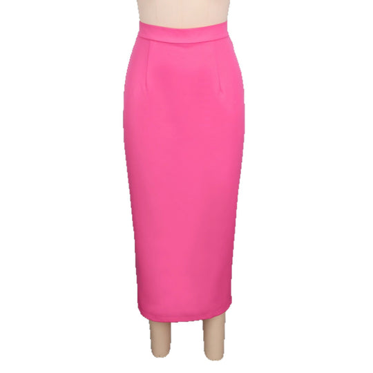 Damen eleganter Bleistiftrock mit hohem Bund und Taschendetails EB