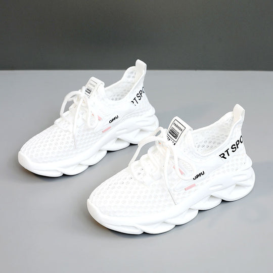 Damen Sportliche Sneaker mit atmungsaktiver Mesh-Oberfläche und dämpfendem Profil EB