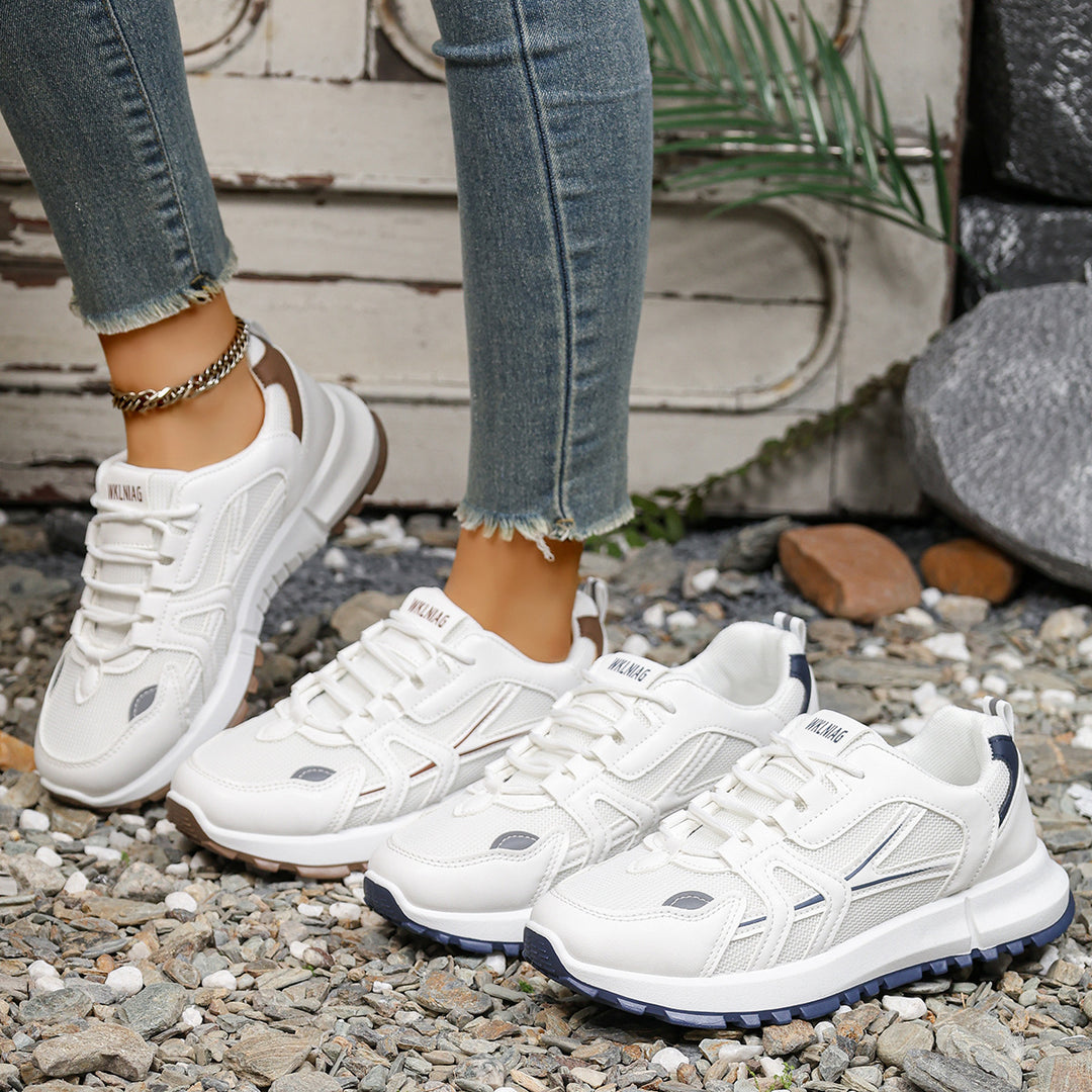 Damen Sportliche Sneaker mit atmungsaktivem Mesh-Obermaterial und rutschfester Sohle EB