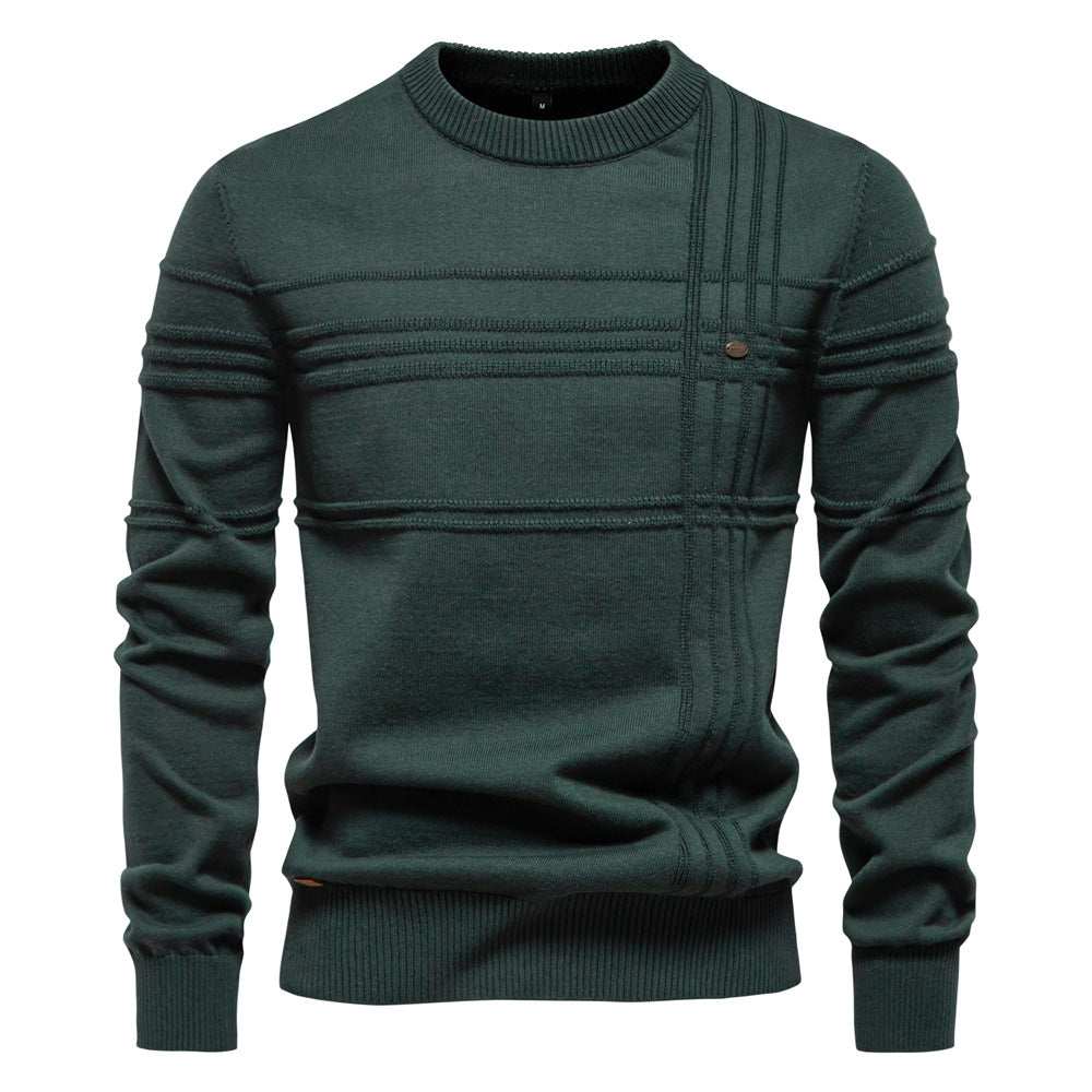 Herren Strickpullover mit modernem Strukturdesign und Komfortpassform EB