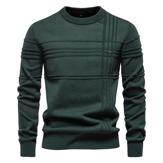 Herren Strickpullover mit modernem Strukturdesign und Komfortpassform EB