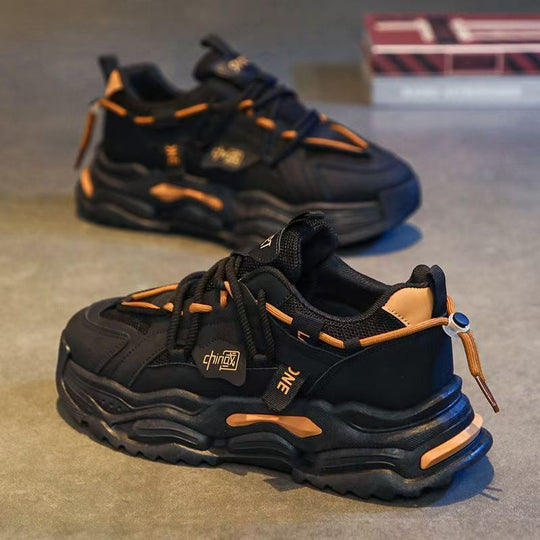 Damen Sportliche Chunky Sneakers mit atmungsaktiver Oberflächenstruktur und rutschfester Sohle EB