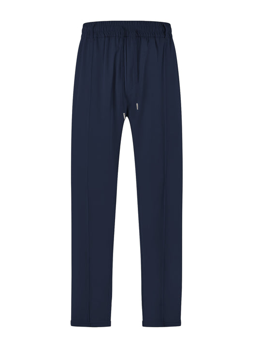 Damen nan elegante Jersey-Hose mit Bügelfalte Tunnelzugbund und schmaler Beinführung EB