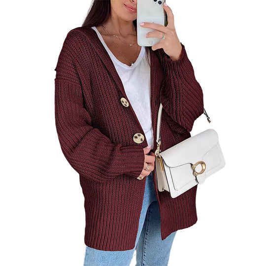 Damen Übergroßer Strickcardigan EB