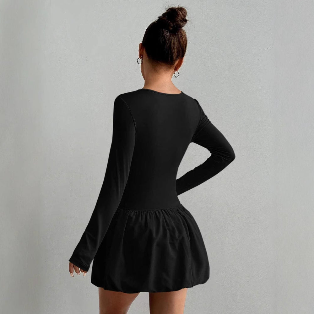 Damen Longsleeve T-Shirt mit Ballonrock EB