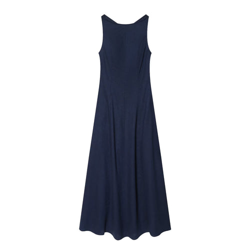 Damen Maxikleid mit elegantem V-Ausschnitt und fließendem Schnitt EB