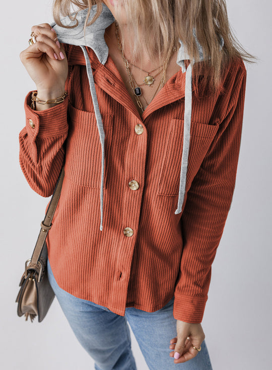 EB | Revers Knopf Kapuzenjacke